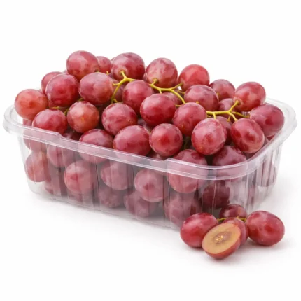 Fresh Indian red grapes 500g on white background | عنب أحمر هندي 500 جرام بخلفية بيضاء