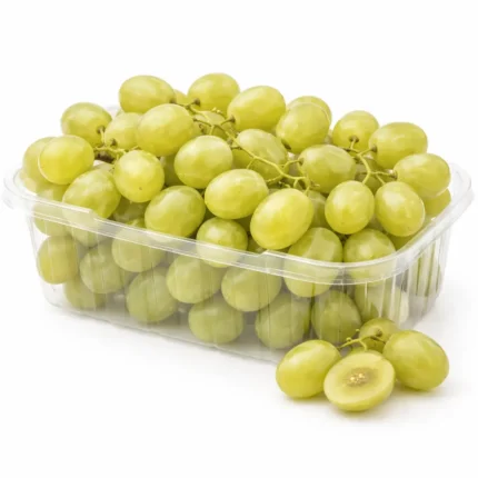 Fresh Indian white grapes 500g on white background | عنب أبيض هندي 500 جرام بخلفية بيضاء