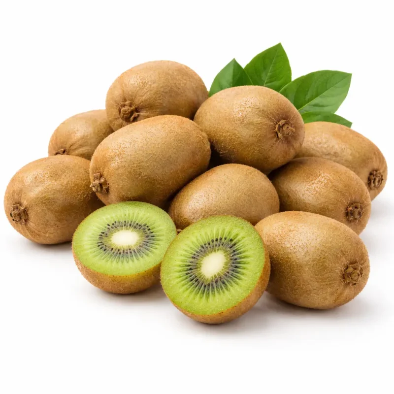 Fresh Greek kiwi on white background | كيوي يوناني طازج بخلفية بيضاء