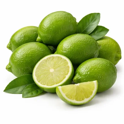 Fresh lime on white background | لايم طازج بخلفية بيضاء