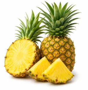 Fresh Philippine pineapple on white background | أناناس فلبيني طازج بخلفية بيضاء