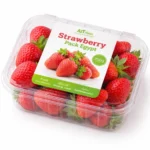 Fresh Egyptian strawberries 250g pack on white background | فراولة مصرية طازجة 250 جرام بخلفية بيضاء