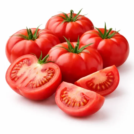 Fresh local beef tomatoes on white background | طماطم بيف محلية طازجة بخلفية بيضاء