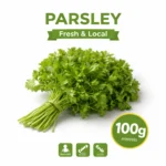 Fresh local parsley 100g pack on white background | بقدونس محلي طازج 100 جرام بخلفية بيضاء