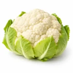 Fresh local cauliflower on white background | قرنبيط محلي طازج بخلفية بيضاء